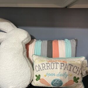 3 Colorful Easter Bunny Throw Pillow Spring Gatherings Decor